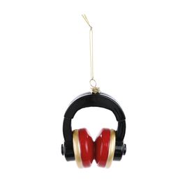 Enfeite Para Pendurar Headphone Preto / Vermelho