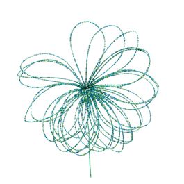 Flor Decorativa Metal Verde
