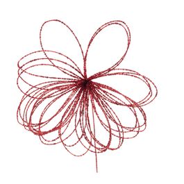 Flor Decorativa Metal Vermelho