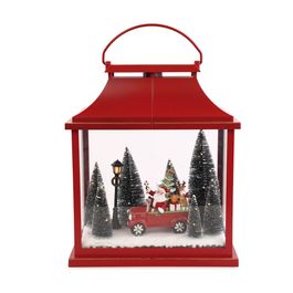 Lanterna Decorativa Com Led Vermelho