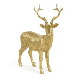Rena Decorativa Em Pé Ouro