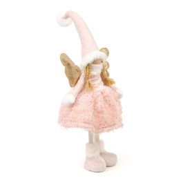 Anjo Decorativo Com Led Rosa