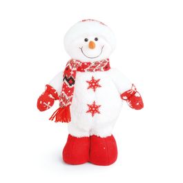 Boneco De Neve Decorativo Vermelho e Branco