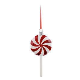 Enfeite Para Pendurar Candy Cane Vermelho