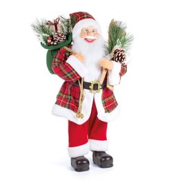 Papai Noel Decorativo Com Esqui Vermelho