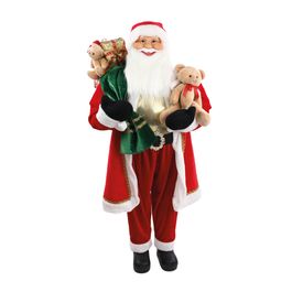 Papai Noel Decorativo Com Urso Colorido