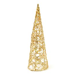 Cone Decorativo Vazado Ouro