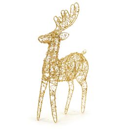 Rena Decorativa Em Pé Ouro