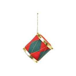 Enfeite Para Pendurar Tambor Vermelho / Verde