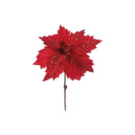 Flor Decorativa Poinsetia Vermelho