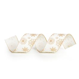 Fita Aramada Branco / Ouro