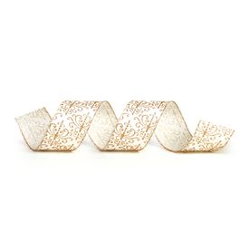 Fita Aramada Branco / Ouro