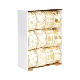 Fita Caixa Display Branco / Ouro