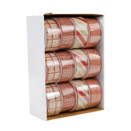 Fita Caixa Display Bege / Vermelho