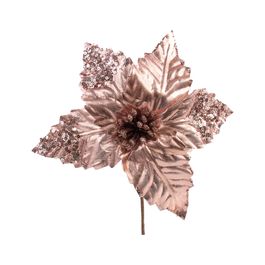 Flor Decorativa Poinsetia Rosa