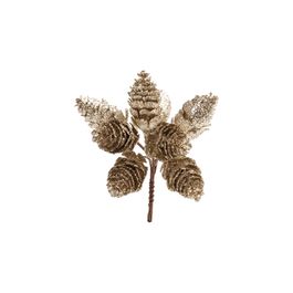 Pick Decorativo Com Pinhas Champagne