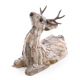 Rena Decorativa Rustica Marrom / Branco