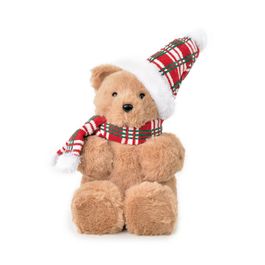 Urso Decorativo Com Gorro Marrom