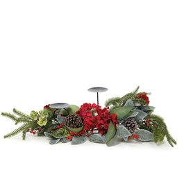 Porta Velas Com Frutas E Folhas Verde