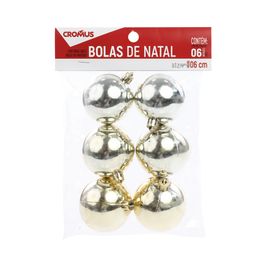 Bola De Enfeite Brilhante Ouro