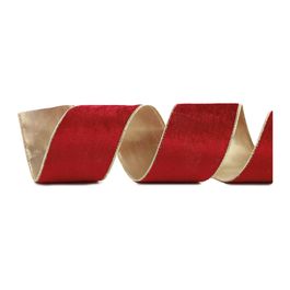Fita Veludo Vermelho / Ouro