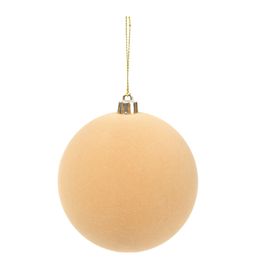 Enfeite Bola Veludo Marrom Claro