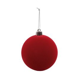 Enfeite Bola Veludo Vermelho Escuro