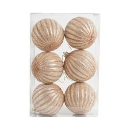 Enfeite Bola Com Glitter Ouro