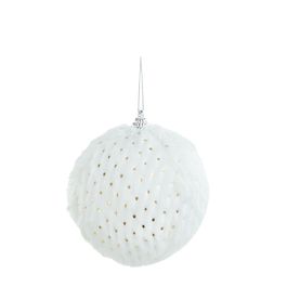 Enfeite Bola Com Detalhe Branco