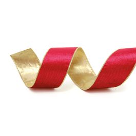 Fita Veludo Vermelho / Ouro