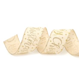 Fita Aramada Cru / Ouro