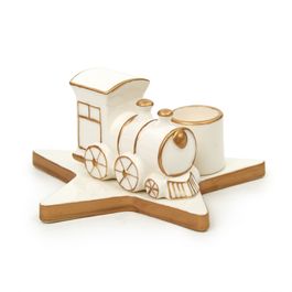 Porta Velas Trem Branco