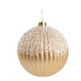 Bola De Enfeite Com Glitter Ouro