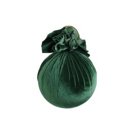 Bola De Enfeite Veludo Verde