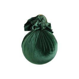 Bola De Enfeite Veludo Verde