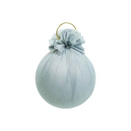 Bola De Enfeite Com Glitter Prata