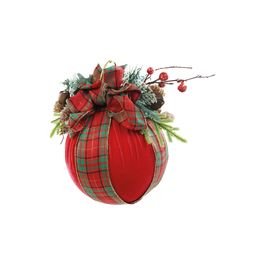 Bola De Enfeite Decorada Vermelho