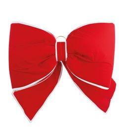 Laco Decorativo Veludo Vermelho / Branco