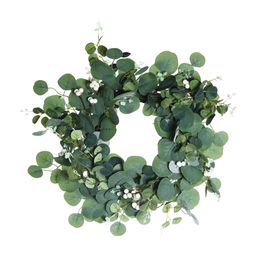 GUIRLANDA COM GALHOS SIMPLES VERDE / BRANCO / MARROM
