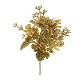 PICK DECORATIVO COM FRUTAS DOURADO