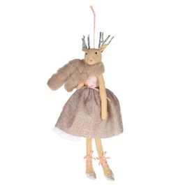 Enfeite Natalino Rosa