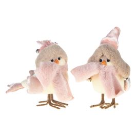 Animais Decorativos Passaro Rosa