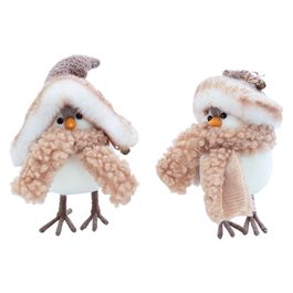 Animais Decorativos Passaro Bege / Marrom