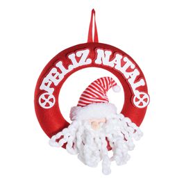 Guirlanda Com Galhos Simples Vermelho Branco