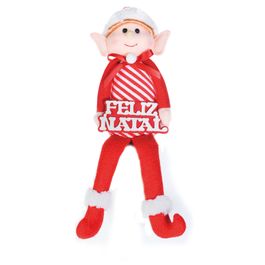 Bonequinhos De Tecido Elfo Vermelho Branco