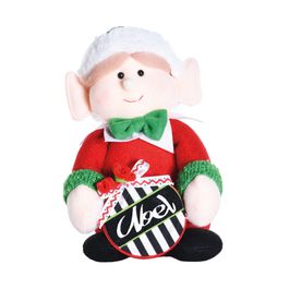 Bonequinhos De Tecido Elfo Vermelho Verde Branco