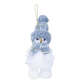 Boneco De Neve Decorativo Azul / Branco