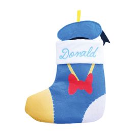 Bota Natalina Azul Escuro Amarelo Branco