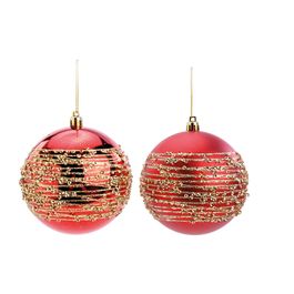 ENFEITE BOLA VERMELHO / OURO