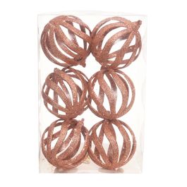 Bola Vazada Com Glitter Rose Gold
